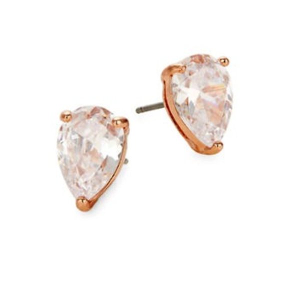 Kate Spade New York Crystal Teardrop Stud Earrings-ROSE GOLD-One Size